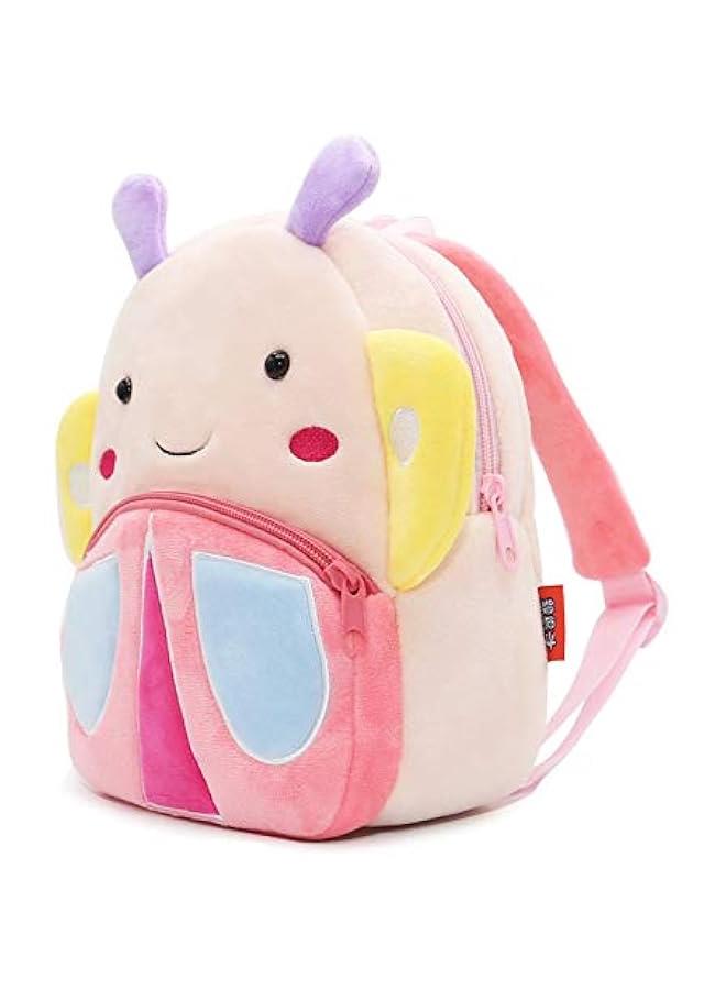 Cute Toddler Backpack Toddler Bag Plush Animal Cartoon Mini Travel Bag for Baby Girl Boy 2-6 Years(Colorful erfly) - Image 2